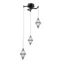 Italux Fuente PND-34395-3-BK lampa wisząca 3x15W/LED 1108lm 3000K IP20