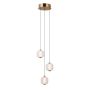 Italux Ganti PND-34362-3-HBR-OPAL lampa wisząca 3x8W/LED 865lm 3000K IP20