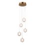 Italux Ganti PND-34362-5-HBR-OPAL lampa wisząca 5x12W/LED 1300lm 3000K IP20