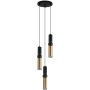 Italux Isidora PND-14290-3-BK-BRO lampa wisząca 3x25W/GU10 IP20