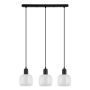 Italux Lamezia PND-67594-3-BK+CL lampa wisząca 3x40W/E27 IP20