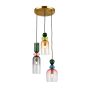 Italux Manso PND-37462-3A-MC-GD lampa wisząca 3x40W/E14 IP20