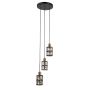 Italux Menfi PND-44236-3-BK-GD lampa wisząca 3x40W/E27 IP20