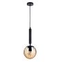 Italux Ravena PND-2324-1 BK+AMB lampa wisząca 1x10W/E27 IP20