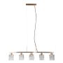 Italux Simona PND-40814-5-HBR lampa wisząca 5x40W/E14 IP20