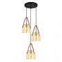 Italux Solta PND-24342-3A-BK-AMB lampa wisząca 3x40W/E27 IP20