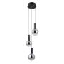 Italux Strela PND-34378-3S-BK lampa wisząca 3x15W/LED 1188lm 3000K IP20