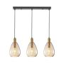 Italux Zulo PND-27812-3-BRO-AMB lampa wisząca 3x40W/E27 IP20