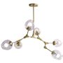 Step into Design MODERN ORCHID ST-1232-6 GOLD transparent lampa sufitowa 6x60W/E27   IP20