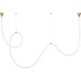 Step into Design SNAKE MD1021-4 gold lampa wisząca 1x60W/LED  3000K IP20