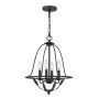 Quoizel Bradbury QZ-BRADBURY-4P-GK lampa wisząca 4x40W/E14  