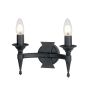 Elstead Lighting SAXON SAX2 BLK kinkiet 2x60W/E14 