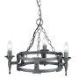 Elstead Lighting SAXON SAX3 BLK/SIL żyrandol 3x60W/E14 