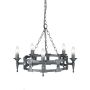 Elstead Lighting SAXON SAX5 BLK/SIL żyrandol 5x60W/E14 