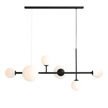 Aldex DIONE 6 BLACK 1092K1_2 lampa wisząca 4x10W/E14 + 2x15W/E27