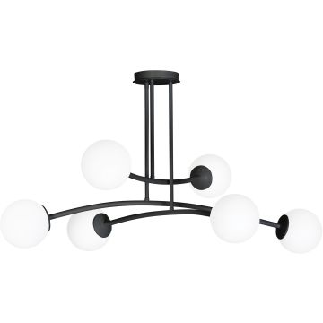 Emibig HALLDOR 6 BLACK 1024/6 lampa sufitowa 6x10W/E14 IP20