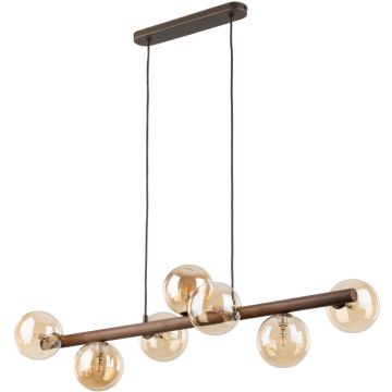 Tk Lighting ESTERA WOOD 11096 lampa wisząca 7x8W/G9   IP20