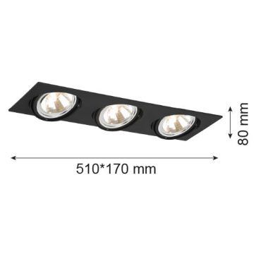 Argon OLIMP 1329 oprawa wpuszczana 3x6W/G9  IP20