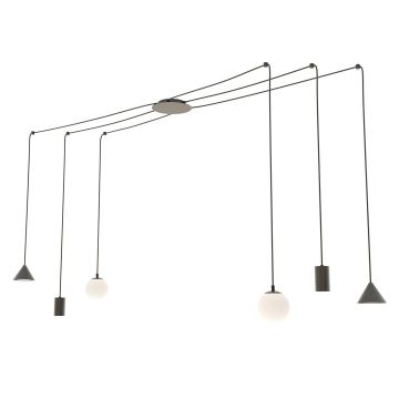 Emibig FUJI 1349/6 lampa wisząca 2x10W/E14|2xGU10/8W|2xGX53/8W IP20