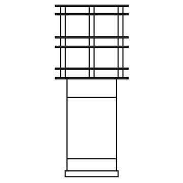 Norlys Stockholm 1433BC lampa stojąca 1x9W/E27 IP65
