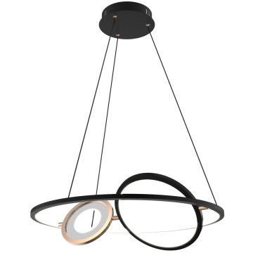 Altavola Design Seppia LA115/P_62_1+2_3k_black_gold lampa wisząca 1+2x45W/LED 2750lm 3000K IP20