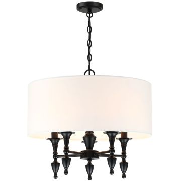 Cosmolight AUSTIN P05203BK-WH żyrandol 5x40W/E14 IP20