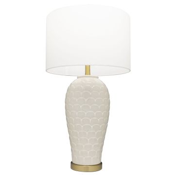Cosmolight MURCIA T01033BR-WH lampa stołowa 1x40W/E27 IP20