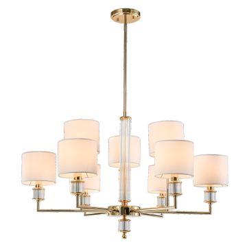 CosmoLight SUTTON P09378AU-WH lampa sufitowa 9x40W/E14   IP20