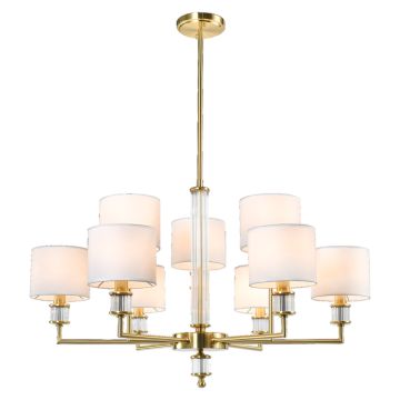 CosmoLight SUTTON P09685BR-WH lampa sufitowa 9x40W/E14   IP20
