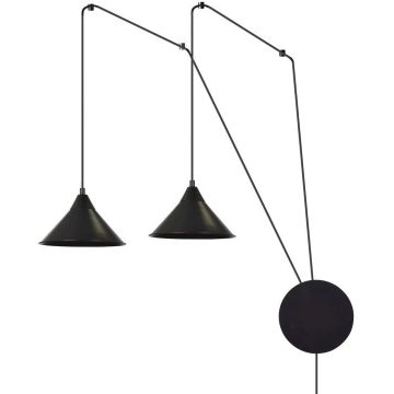 Emibig ABRAMO 2 BLACK 160/2 lampa wisząca 2x15W/E27 IP20