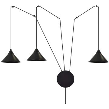 Emibig ABRAMO 3 BLACK 160/3 lampa wisząca 3x15W/E27 IP20