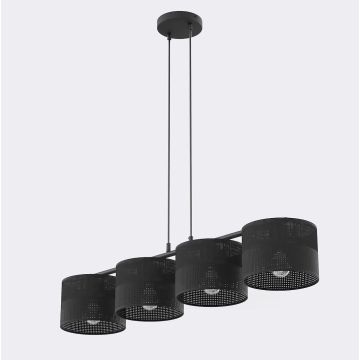 Emibig KARBON 1651/4 lampa wisząca 4x15W/E27 IP20