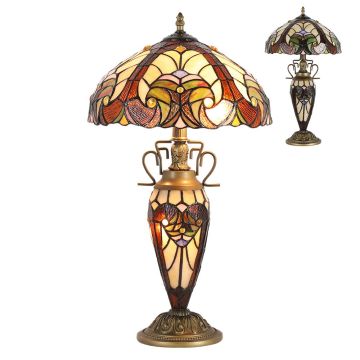 Prezent TIFFANY XX. 1702 lampka stołowa 2x60W/E27|1x7W/E14 IP20