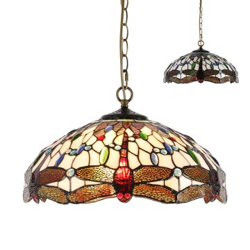 Prezent TIFFANY XXII. 1708 lampa wisząca 2x60W/E27 IP20