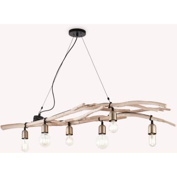 Ideal Lux DRIFTWOOD 180922 lampa wisząca 6x60W/E27   ip20