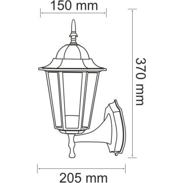 Polux LIGURIA-LT 201928 kinkiet 1x20W/E27 IP43 