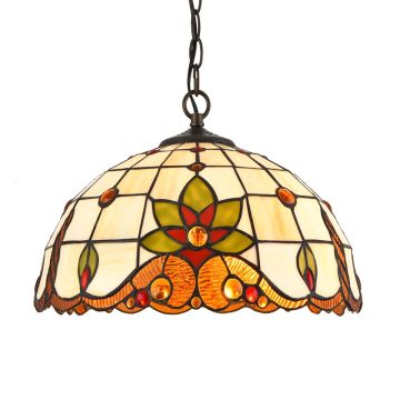 Prezent TIFFANY XVII. 220 lampa wisząca 2x60W/E27 IP20