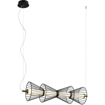 Italux Sanke PND-63849-4-BK lampa wisząca 1x15W/LED 600lm 3000K IP20