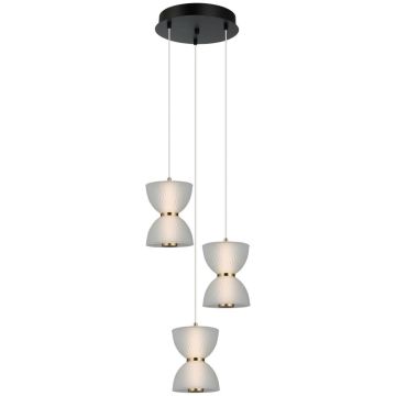 Italux Tica PND-83949-3-BK lampa wisząca 1x22W/LED 950lm 3000K IP20