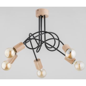 Alfa TANGO WOOD 27435 lampa sufitowa 5x60W/E27  