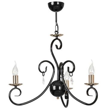 Emibig ZANADOR 3 BLACK 278/3 lampa sufitowa 3x10W/E14 IP20