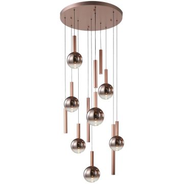 Italux Camino PND-24038-12A-COPP lampa wisząca 12x60W/LED 2469lm 3000K IP20