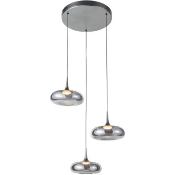 Italux Tenele PND-24028-3A-SILV lampa wisząca 3x21W/LED 1300lm 3000K IP20