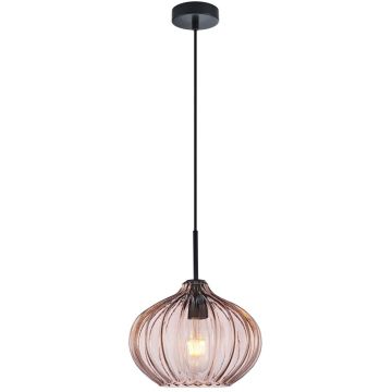 Italux Pansol PND-2940-1S-BK-CF lampa wisząca 1x40W/E27   IP20