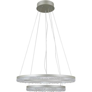 Italux Barlo PND-34526-2L-SILV lampa wisząca 2x36W/LED  3000K/4000K/6000K IP20