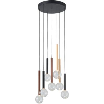 Italux Alinos PND-24019-7A-BK lampa wisząca 7x28W/LED 2205lm 3000K IP20