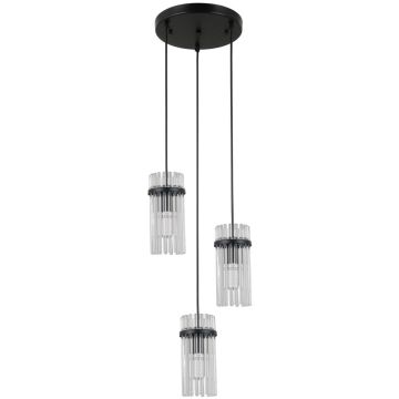 Italux Merto PND-40930-3A-BK lampa wisząca 3x40W/E14   IP20
