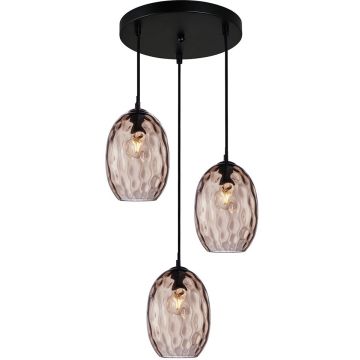 Italux Novala PND-3031-3A-BK-CF lampa wisząca 3x40W/E27   IP20