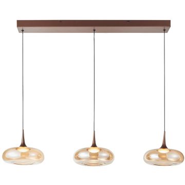 Italux Tenele PND-24028-3B-COPP lampa wisząca 3x21W/LED 1300lm 3000K IP20