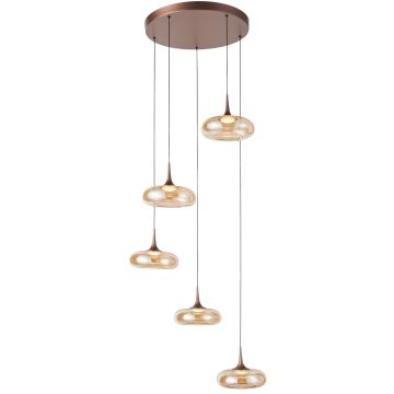 Italux Tenele PND-24028-5A-COPP lampa wisząca 5x35W/LED 1514lm 3000K IP20